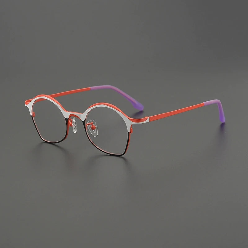 Titanium Matte Panto Eyeglasses