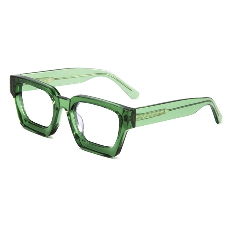 Vintage Thick Acetate Square Glasses Frame | Multi-Colour