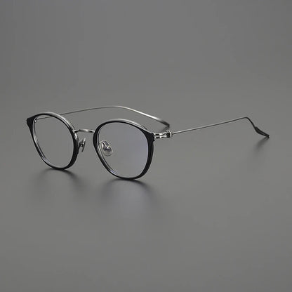 Titanium Retro Round Prescription Eyeglasses | Ultra-Light Designer Rx Glasses – CINILY UK