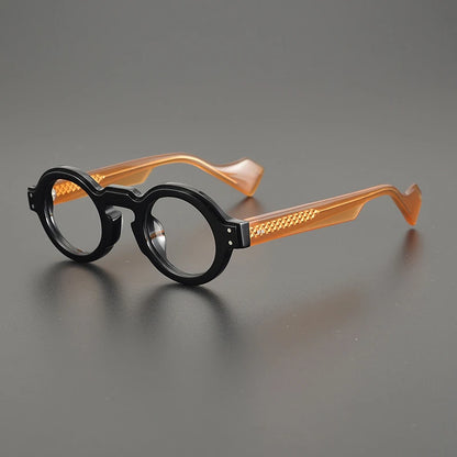 Acetate Chunky Round Prescription Eyeglasses | Bold Retro Rx Glasses – CINILY UK