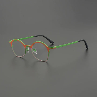Titanium Matte Panto Prescription Eyeglasses | Ultra-Light Optical Frame for Rx Lenses – CINILY UK frame detail