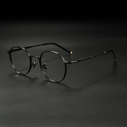 Japanese Titanium Wire Round Prescription Eyeglasses | Retro Optical Frame for Rx Lenses – CINILY UK additional product view