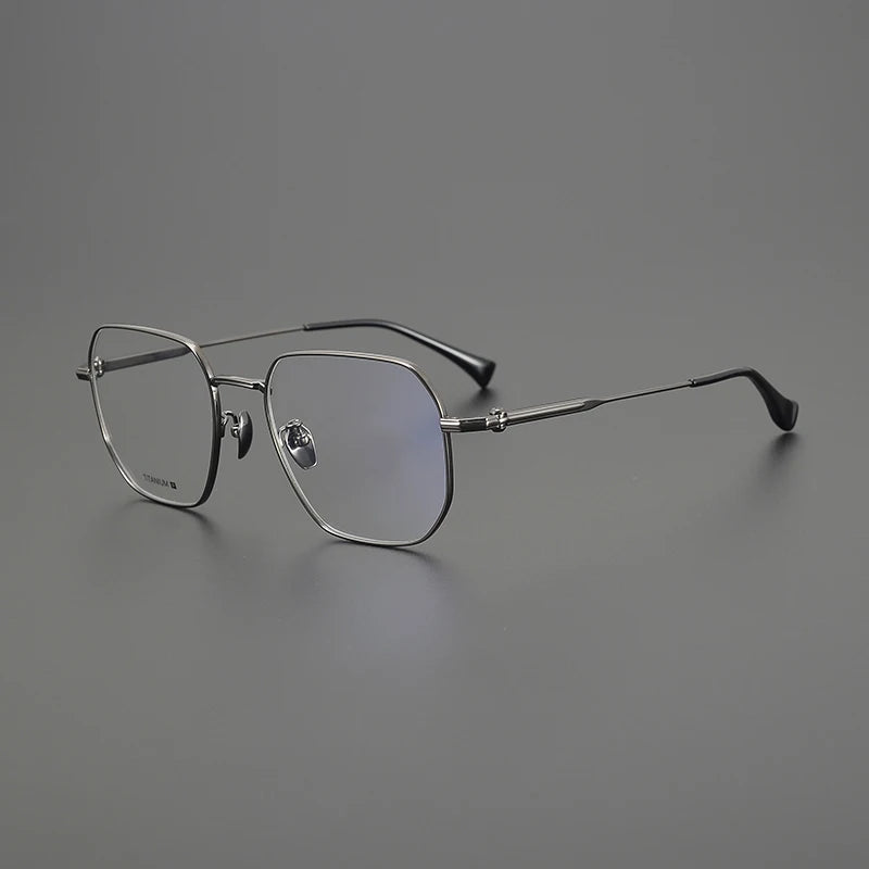 Titanium Oversized Geometric Prescription Eyeglasses | Ultra-Light Optical Frame for Rx Lenses – CINILY UK - GUNMETAL