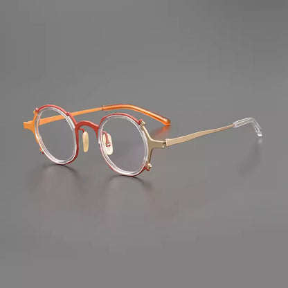 Titanium Retro Round Prescription Eyeglasses | Ultra-Light Optical Frame for Rx Lenses – CINILY UK