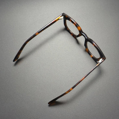 Vintage Handmade Acetate Square Optical Glasses Frame frame detail