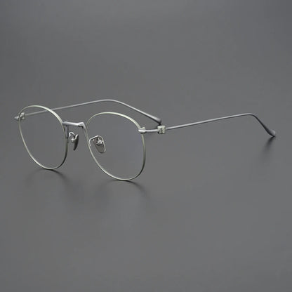 Titanium Wire Round Prescription Eyeglasses | Ultra-Light Optical Frame for Rx Lenses – CINILY UK temple detail