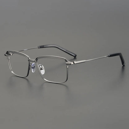 Titanium Minimal Square Prescription Eyeglasses | Ultra-Light Optical Frame for Rx Lenses – CINILY UK