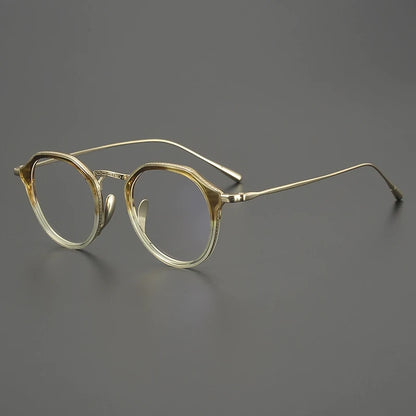 Titanium Windsor Panto Prescription Eyeglasses | Retro Optical Frame for Rx Lenses – CINILY UK front view