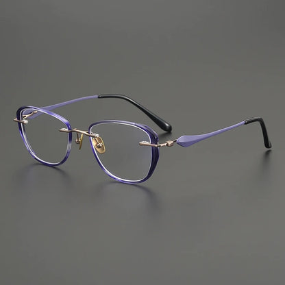 Titanium Tortoise Cat Eye Prescription Eyeglasses | Lightweight Optical Frame for Rx Lenses – CINILY UK frame detail