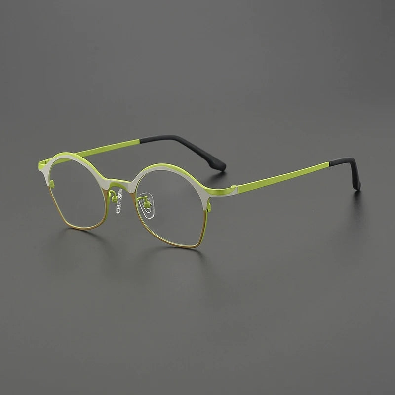 Titanium Matte Panto Eyeglasses