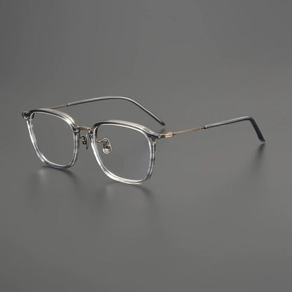 Titanium Geometric Square Prescription Eyeglasses | Ultra-Light Designer Rx Glasses – CINILY UK