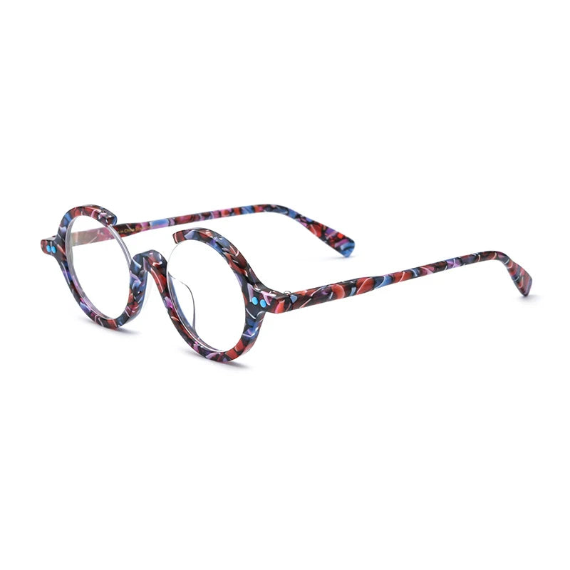 Acetate Round Prescription Eyeglasses | Bold Designer Rx Glasses – CINILY UK - Pink