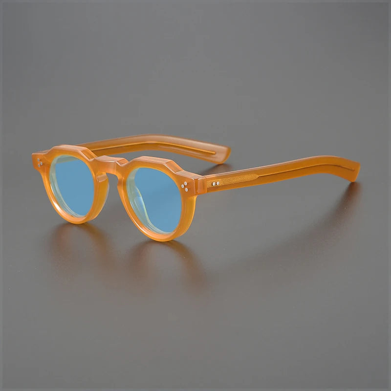 Vintage Polarised Acetate Sunglasses with UV400 Protection and a Small Fit - Orange