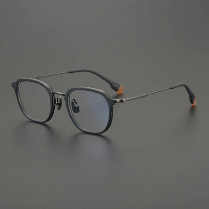Titanium Tortoise Round Prescription Eyeglasses | Lightweight Optical Frame for Rx Lenses – CINILY UK frame detail
