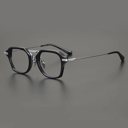 Oversized Titanium Acetate Prescription Eyeglasses | Retro Optical Frame for Rx Lenses – CINILY UK side view