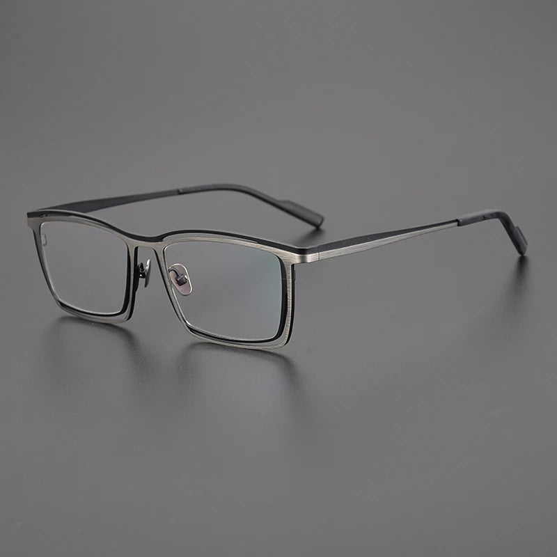 Titanium Electric Square Prescription Eyeglasses