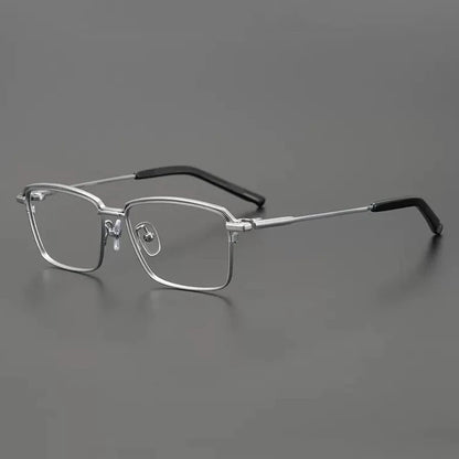 Titanium Minimal Square Prescription Eyeglasses | Ultra-Light Optical Frame for Rx Lenses – CINILY UK lens detail
