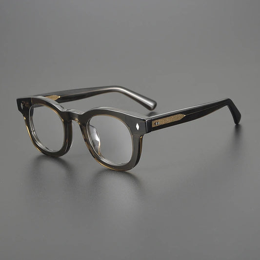 Acetate Chunky Round Eyeglasses | Bold Retro Optical Frames – CINILY UK