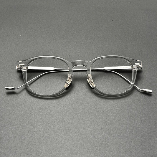 Acetate Titanium Round Prescription Eyeglasses | Retro Designer Rx Glasses – CINILY UK