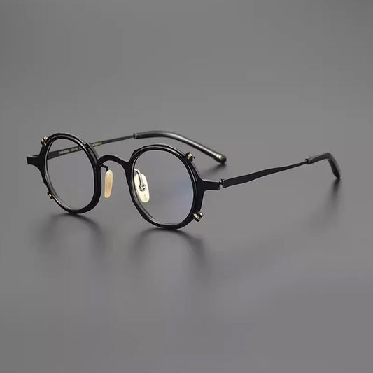 Titanium Retro Round Prescription Eyeglasses | Ultra-Light Optical Frame for Rx Lenses – CINILY UK