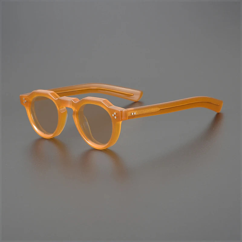 Vintage Polarised Acetate Sunglasses with UV400 Protection and a Small Fit - Orange