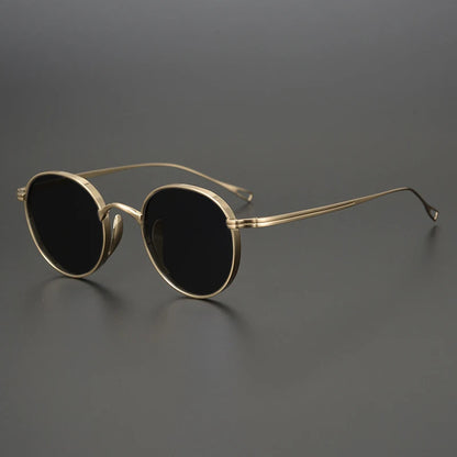 Ultra-Light Pure Titanium Polarised Sunglasses | Vintage Round additional product view