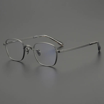 Titanium Square Prescription Eyeglasses | Affordable Rx Glasses Online – CINILY UK frame detail