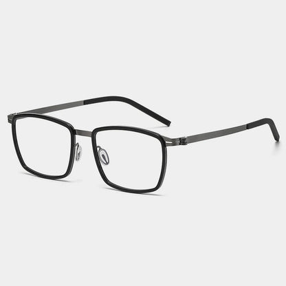 Acetate Screwless Square Eyeglasses | Lightweight Retro Optical Frames – CINILY UK additional product view