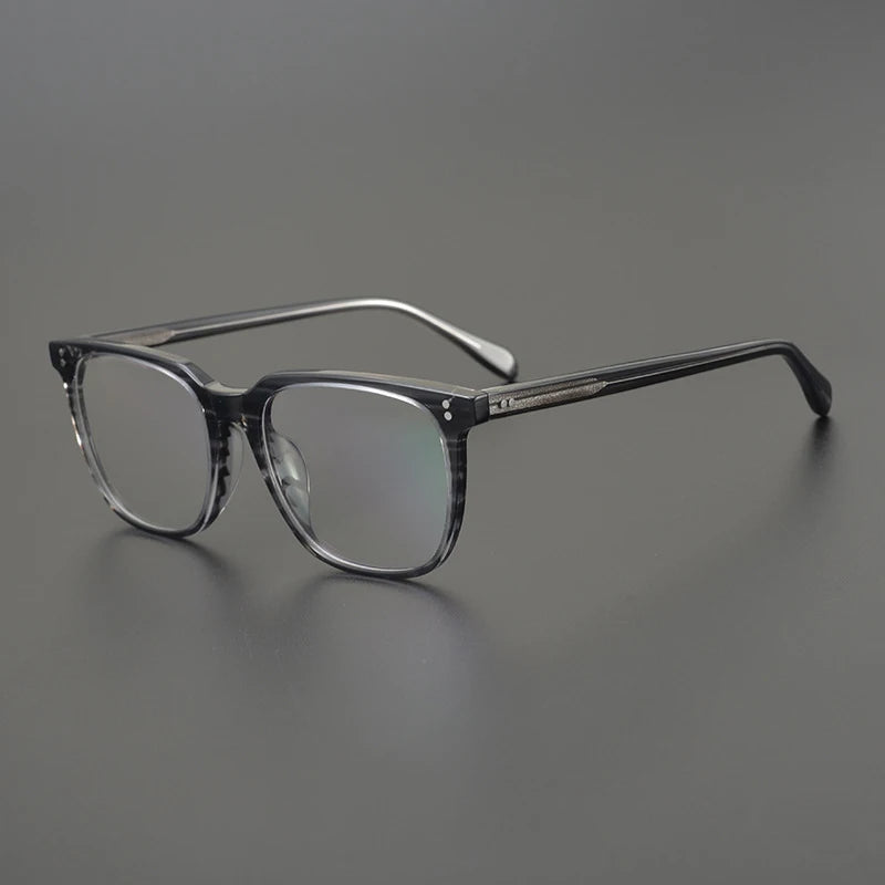 Acetate Crystal Blue Square Eyeglasses