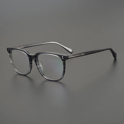 Acetate Crystal Blue Square Prescription Eyeglasses | Designer Optical Frame for Rx Lenses – CINILY UK frame detail