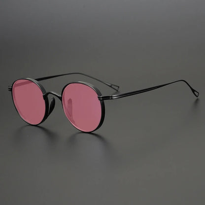 Ultra-Light Pure Titanium Polarised Sunglasses | Vintage Round additional product view