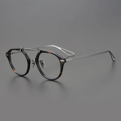 Titanium Acetate Pilot Prescription Eyeglasses | Affordable Rx Glasses Online – CINILY UK temple detail