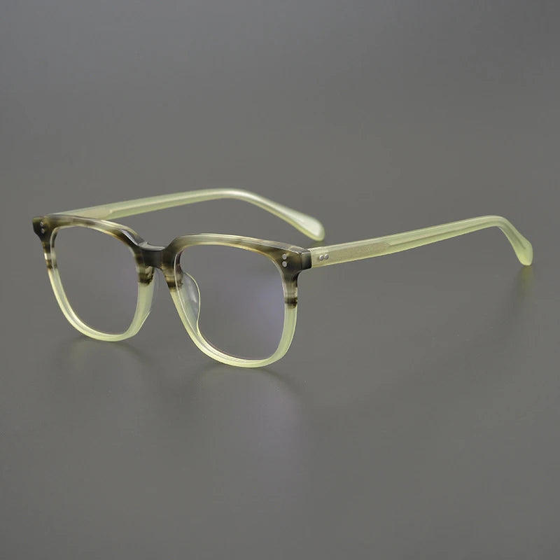 Acetate Crystal Blue Square Eyeglasses
