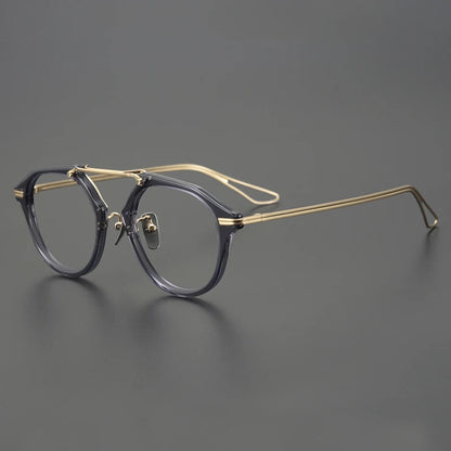 Titanium Acetate Pilot Prescription Eyeglasses | Affordable Rx Glasses Online – CINILY UK front view