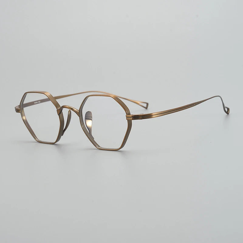 Ultra-Light Titanium Round Prescription Eyeglasses | Minimal Optical Frame for Rx Lenses – CINILY UK - Bronze