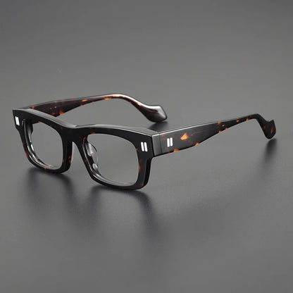 Acetate Chunky Square Prescription Eyeglasses | Bold Retro Optical Frame for Rx Lenses – CINILY UK