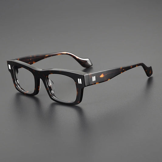 Acetate Chunky Square Prescription Eyeglasses | Bold Retro Optical Frame for Rx Lenses – CINILY UK