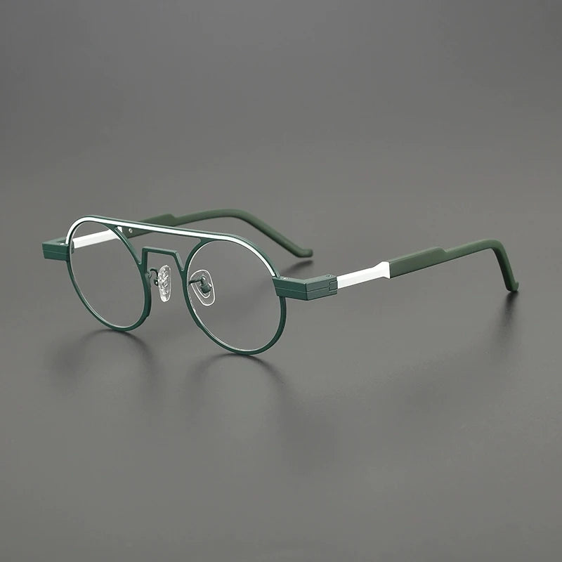 Titanium Neon Pilot Round Prescription Eyeglasses