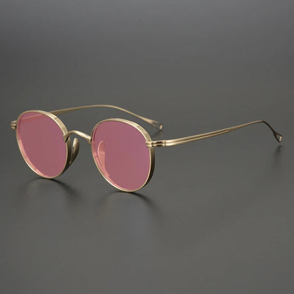 Ultra-Light Pure Titanium Polarised Sunglasses | Vintage Round additional product view