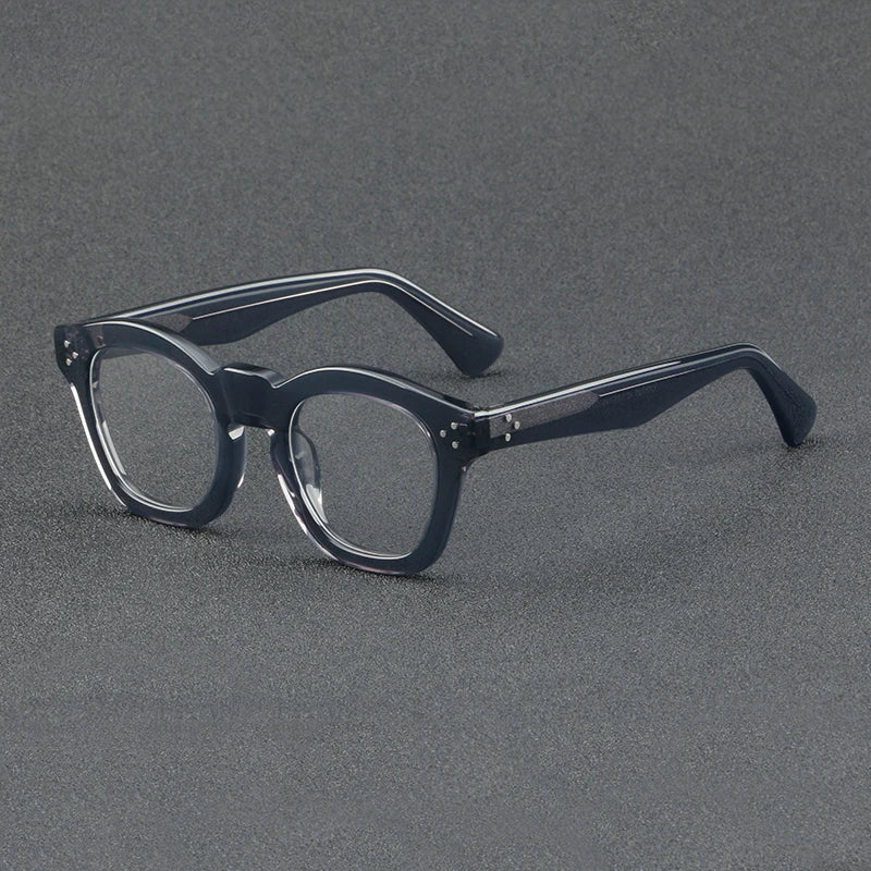Acetate Small Two-Tone Prescription Eyeglasses | Retro Optical Frame for Rx Lenses – CINILY UK - Grey