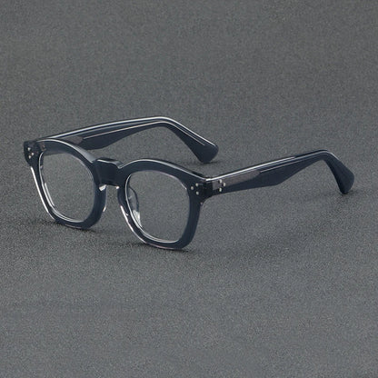 Acetate Small Two-Tone Prescription Eyeglasses | Retro Optical Frame for Rx Lenses – CINILY UK frame detail
