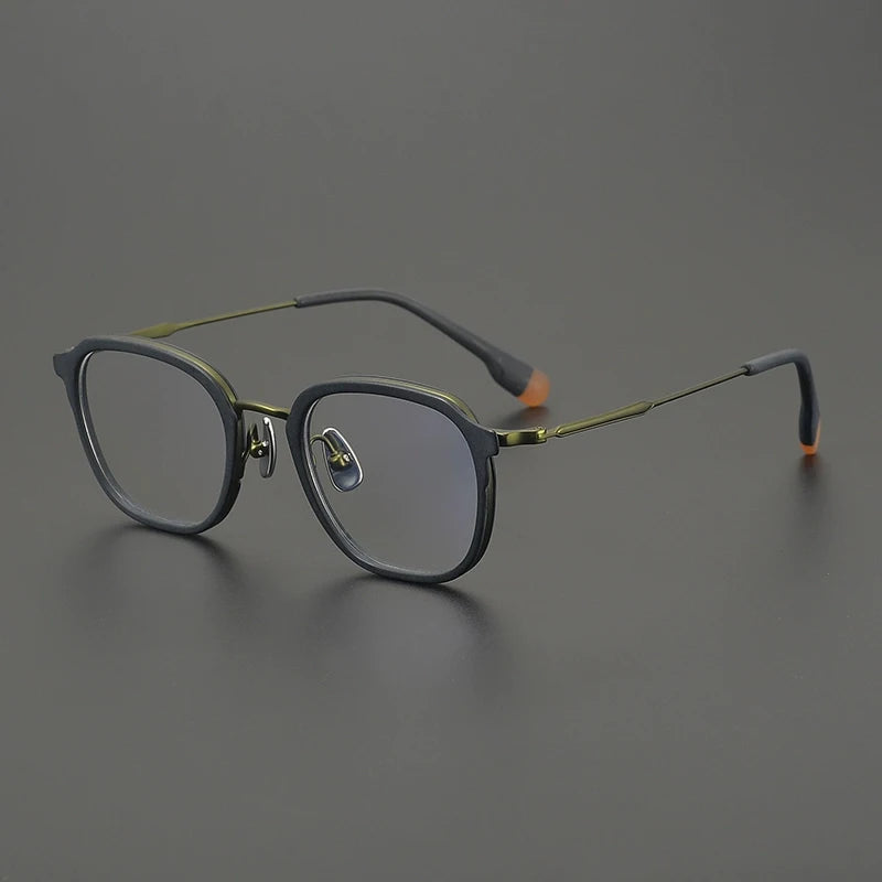 Titanium Tortoise Round Prescription Eyeglasses | Lightweight Optical Frame for Rx Lenses – CINILY UK - Green