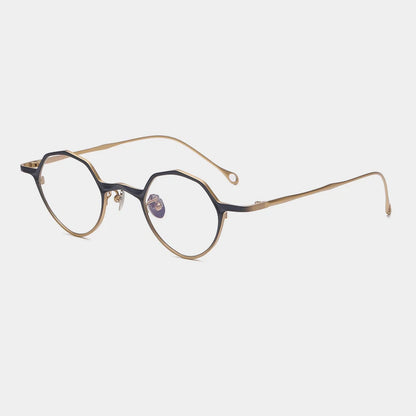 Titanium Small-Fit Round Prescription Eyeglasses | Ultra-Light Retro Rx Glasses – CINILY UK additional product view