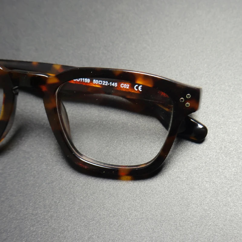 Vintage Square Acetate Optical Glasses Frame | Handmade Lightweight Fit