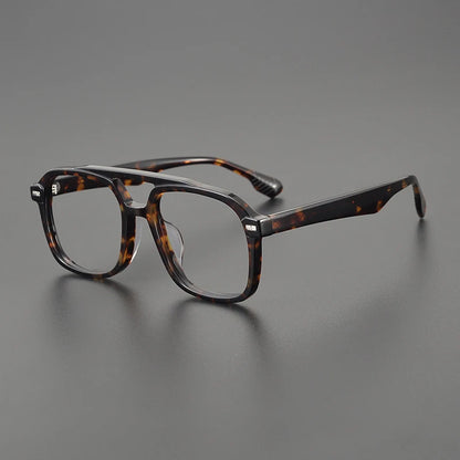 Acetate Square Prescription Eyeglasses | Affordable Retro Rx Glasses Online – CINILY UK front view