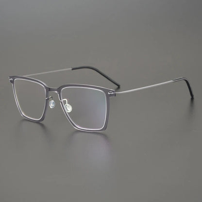 Transparent Titanium Square Prescription Eyeglasses | Ultra-Light Optical Frame for Rx Lenses – CINILY UK lens detail