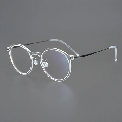 Titanium Transparent Round Eyeglasses | Ultra-Light Minimal Optical Frames – CINILY UK