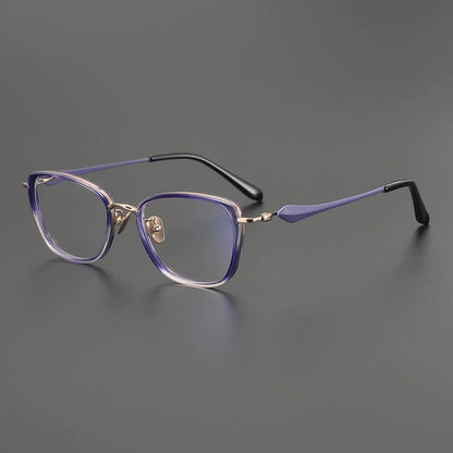 Titanium Cat Eye Prescription Eyeglasses | Ultra-Light Optical Frame for Rx Lenses – CINILY UK front view
