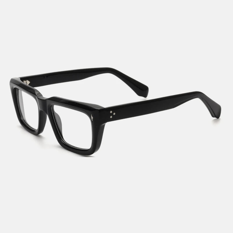 Vintage Thick Acetate Square Prescription Eyeglasses Frame