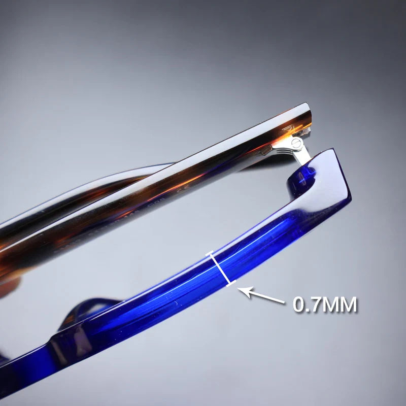 Vintage Thick Acetate Square Glasses Frame | Multi-Colour